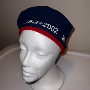 2002 Team USA Olympic Fleece Unisex Youth Beret Hat Cap